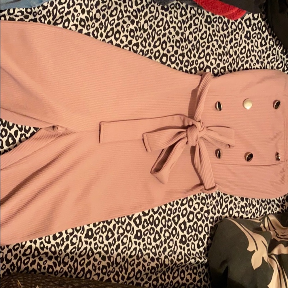 Nude Pink Bikershort Romper.
